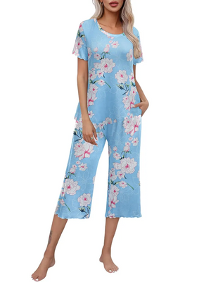 Light Blue/White Floral