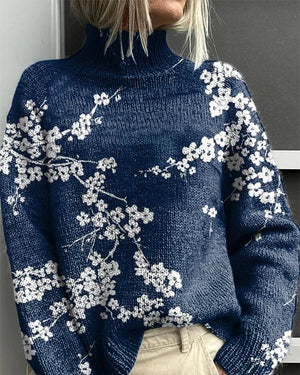 Navy Blue Flower