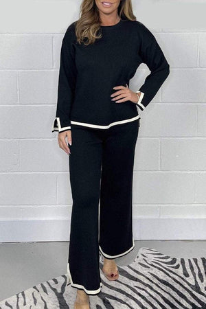 Black round neck